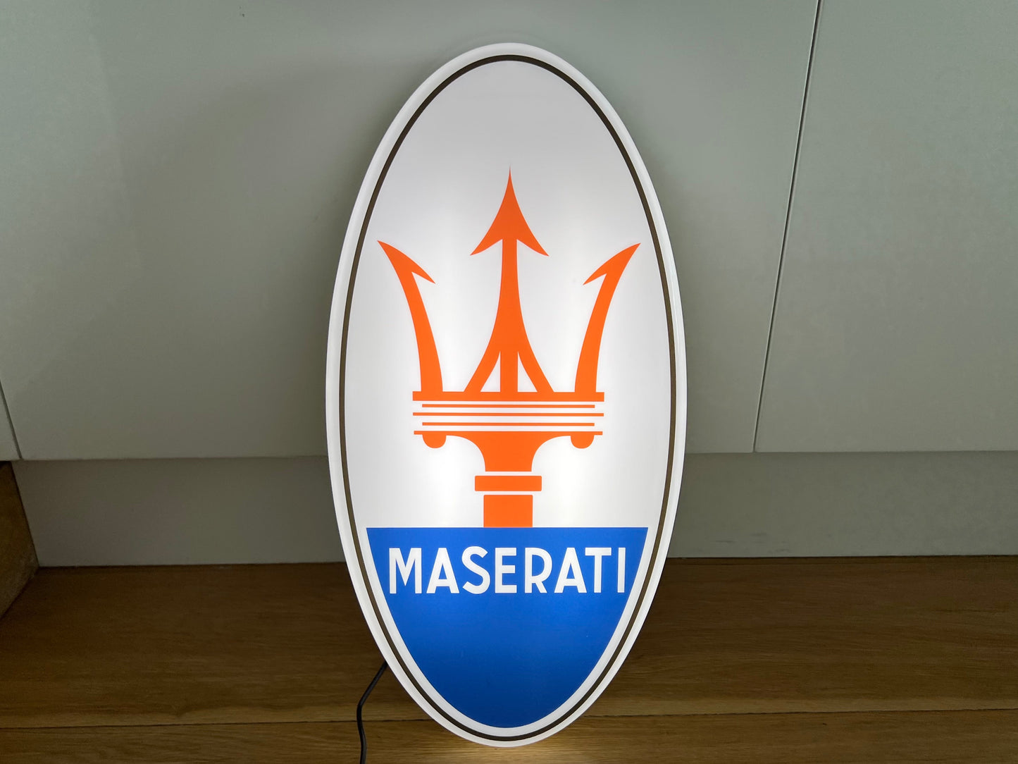 Maserati Illuminated Logo Sign