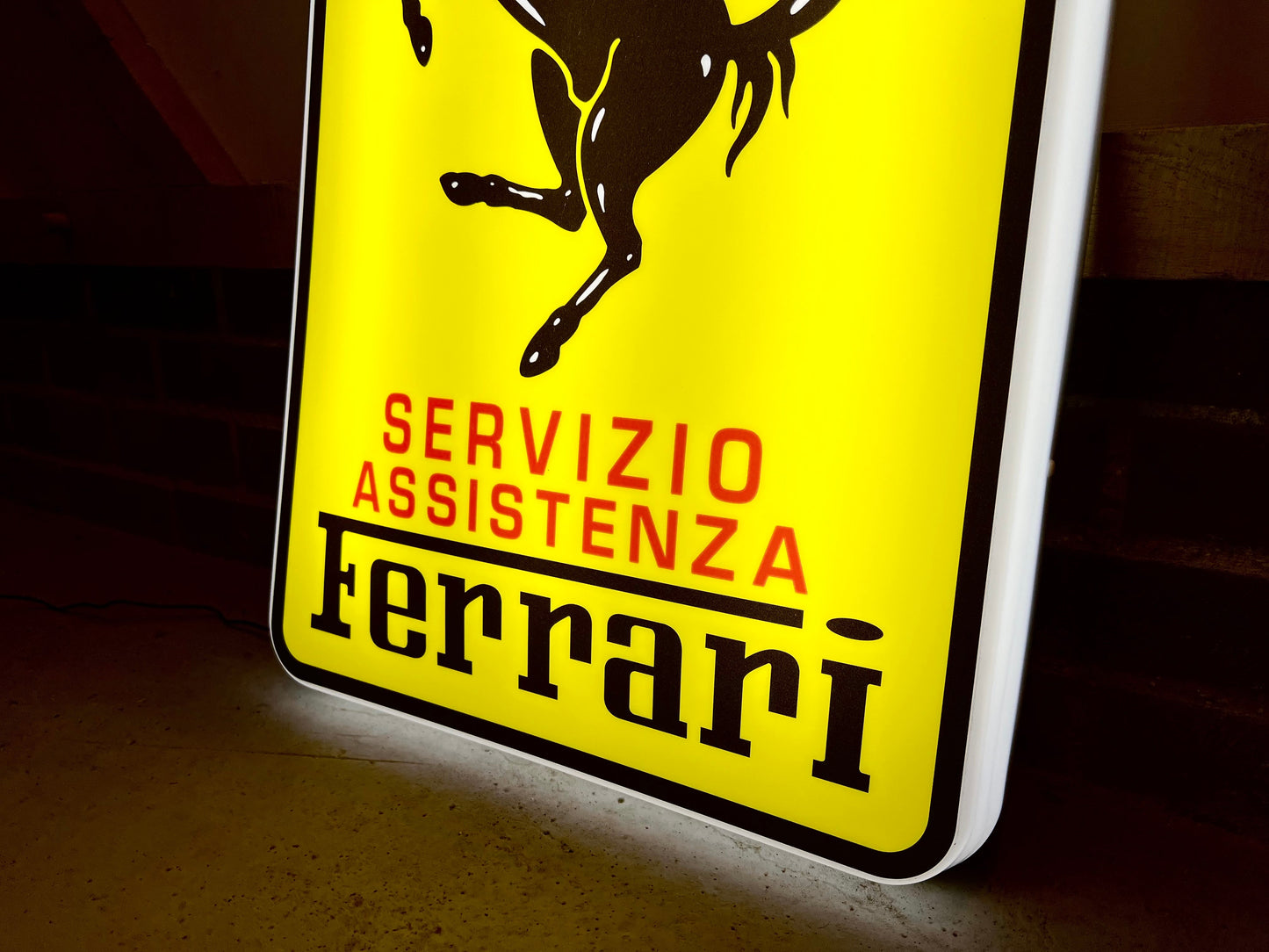 Ferrari Servizio Assistenza Illuminated Logo Sign