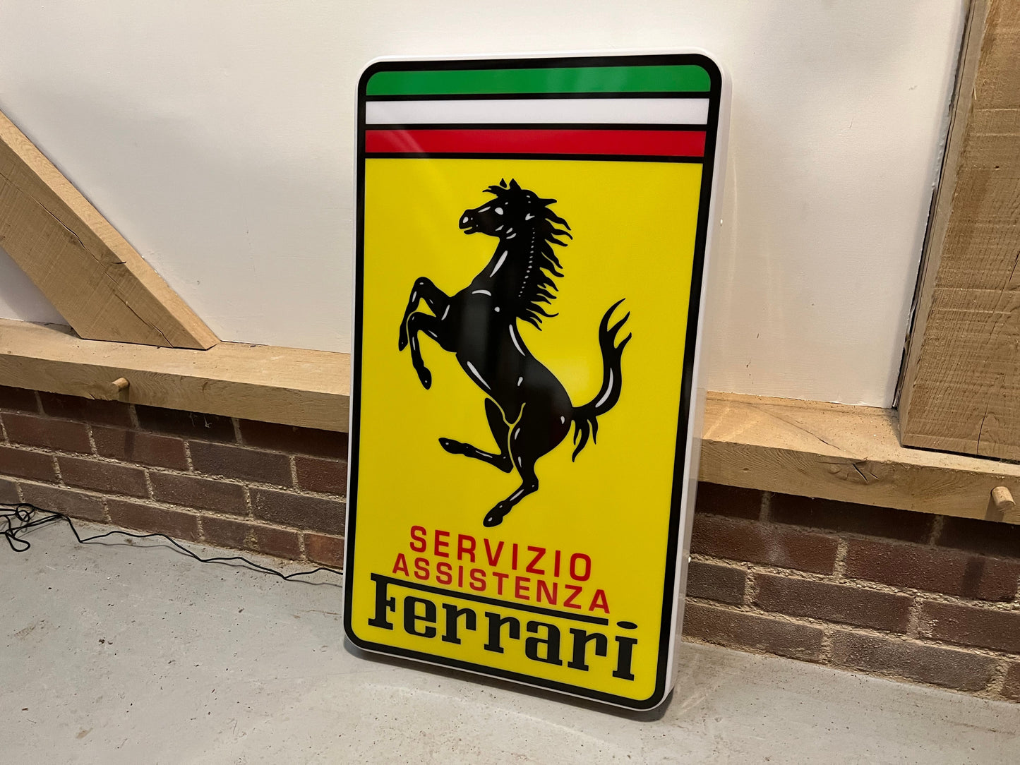 Ferrari Servizio Assistenza Illuminated Logo Sign