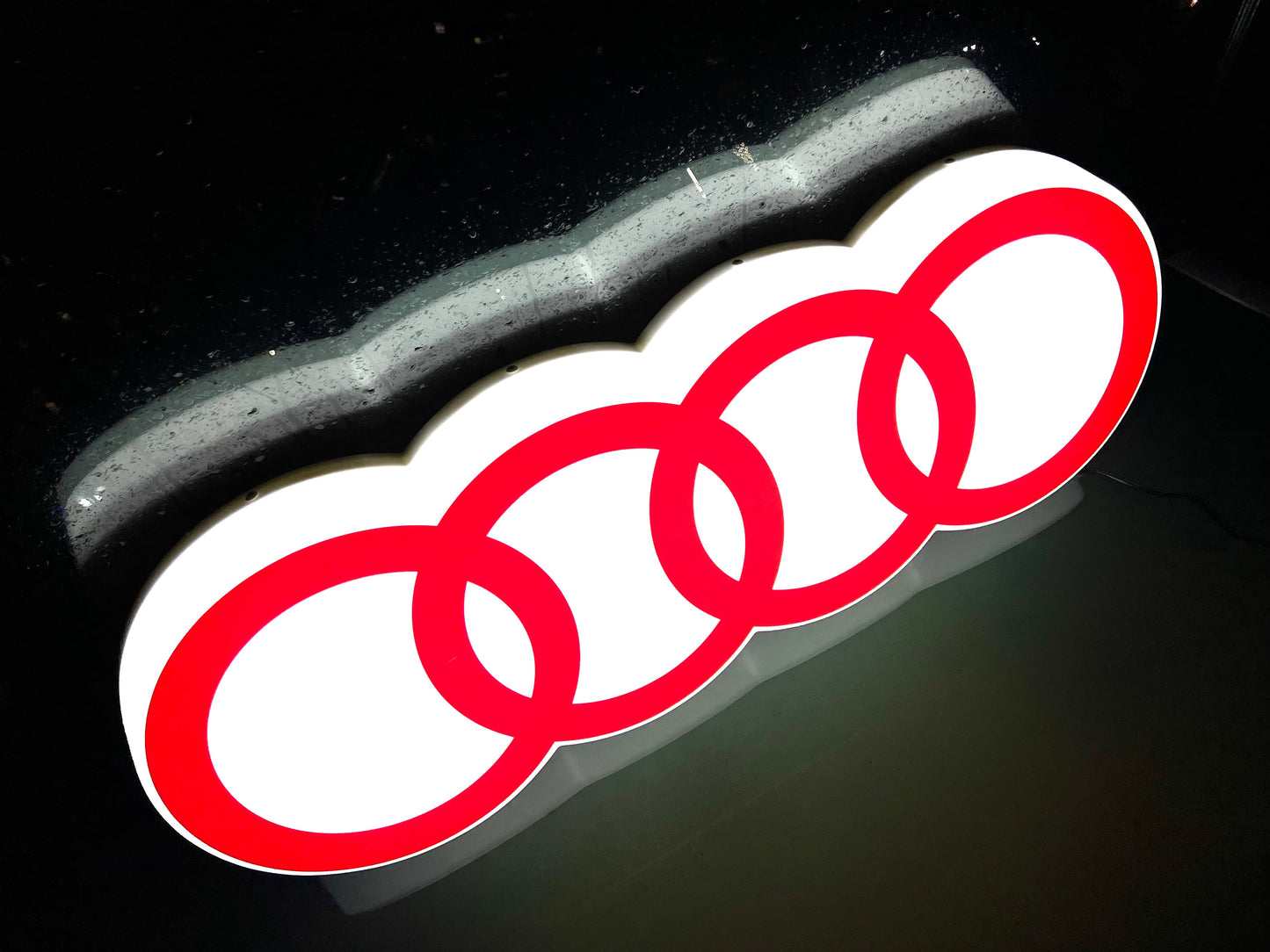 AUDI Rings Illuminated Logo Sign