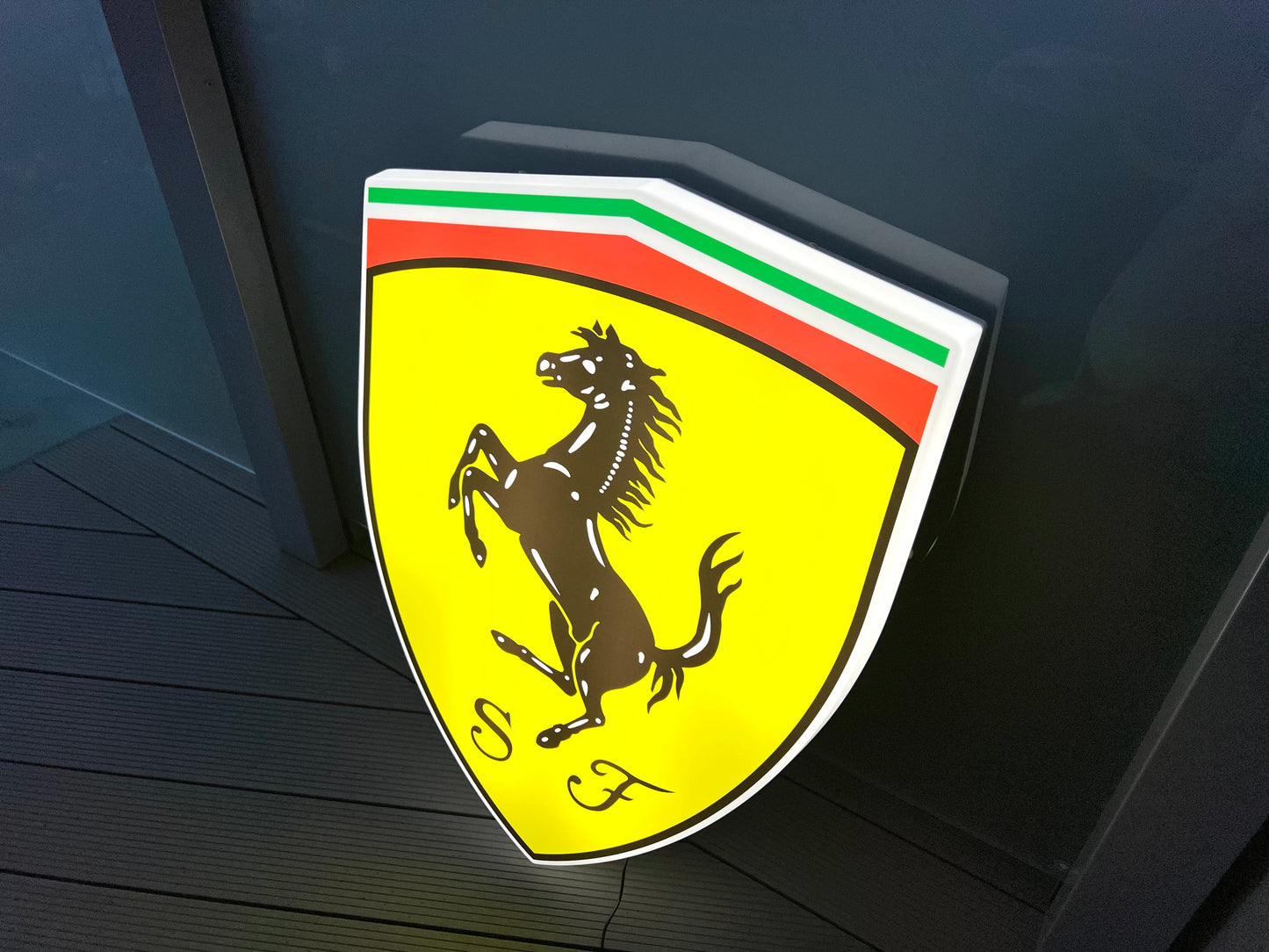 Ferrari Shield Illuminated Logo Sign