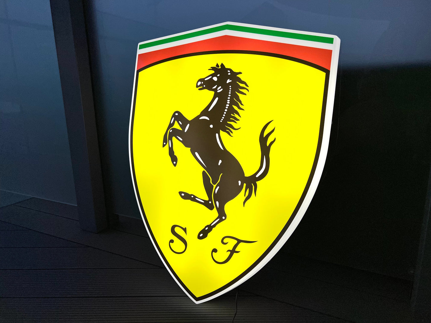 Ferrari Shield Illuminated Logo Sign
