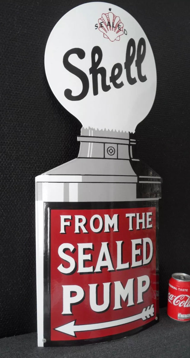 Shell Enamel Pump Sign