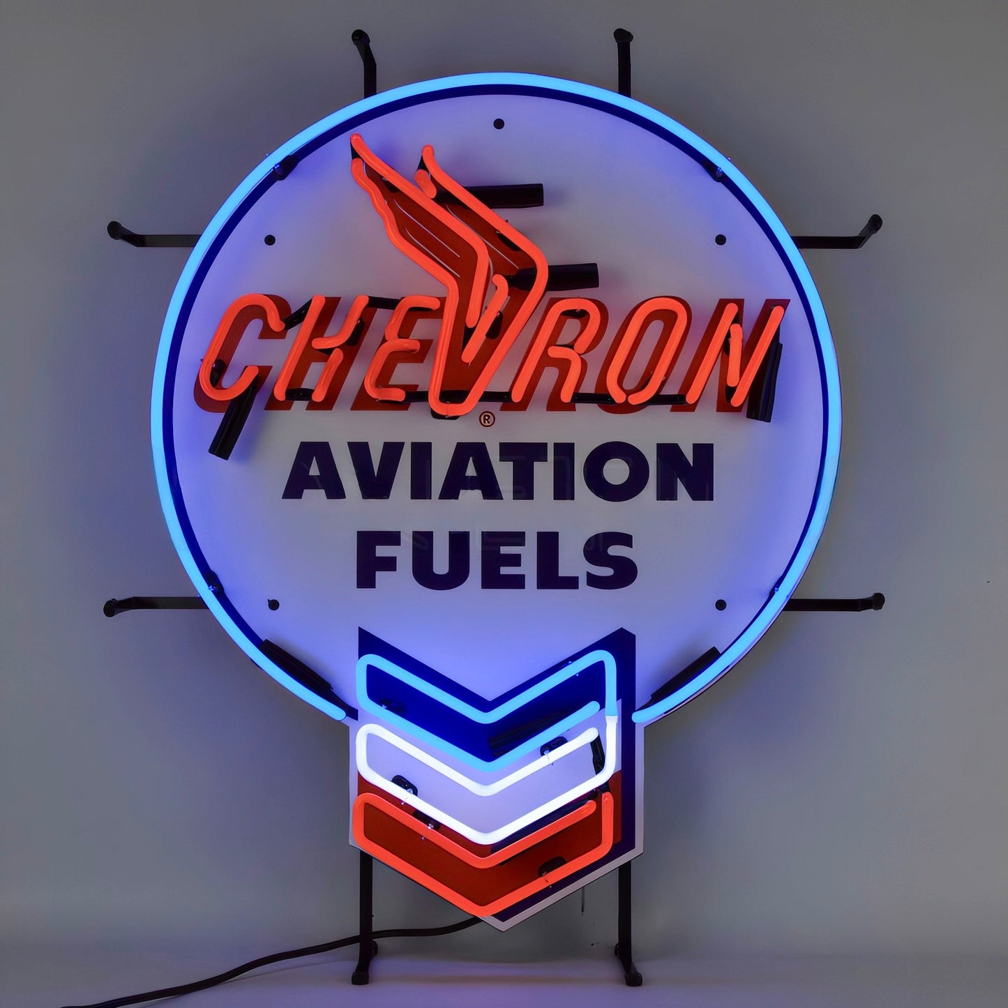 Chevron Aviation Neon Sign