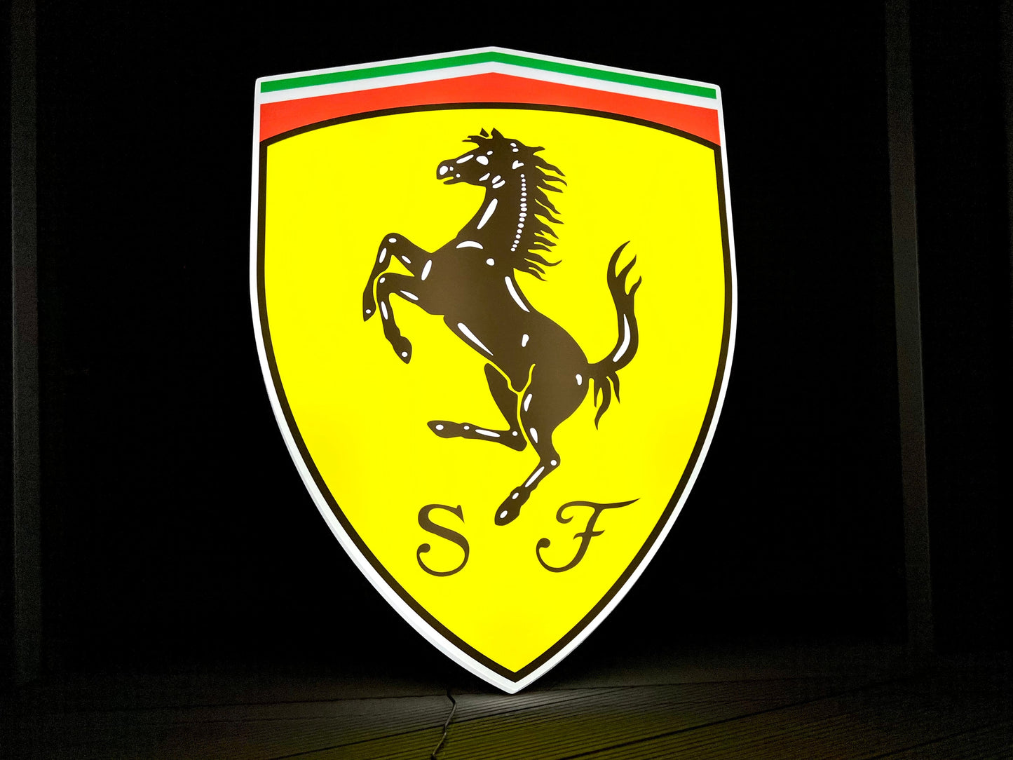 Ferrari Shield Illuminated Logo Sign
