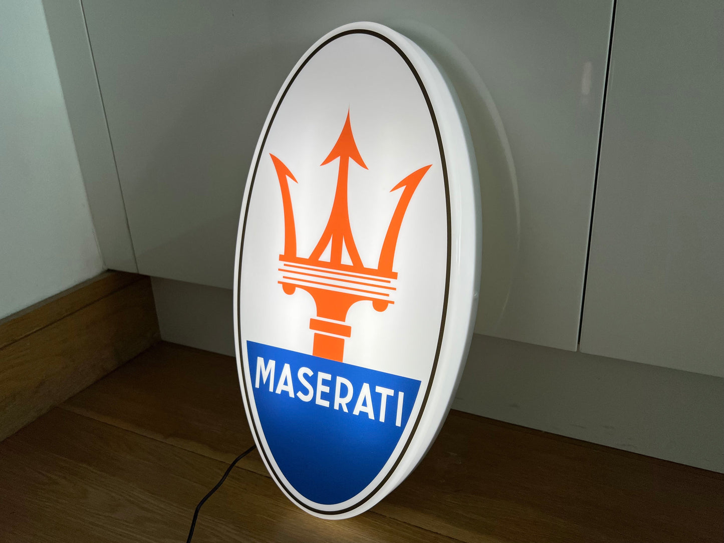 Maserati Illuminated Logo Sign