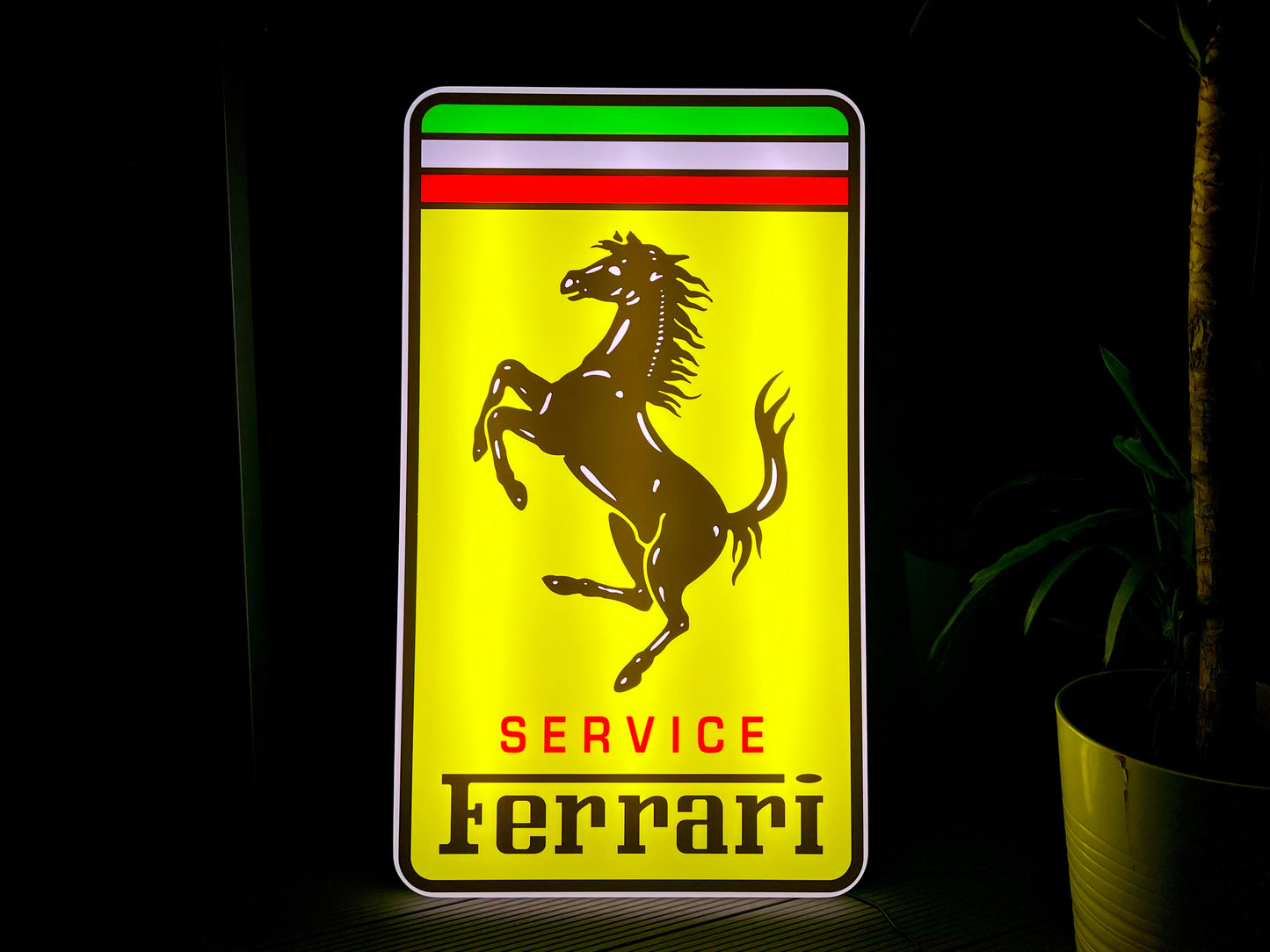 Ferrari Service Illuminated Logo Sign