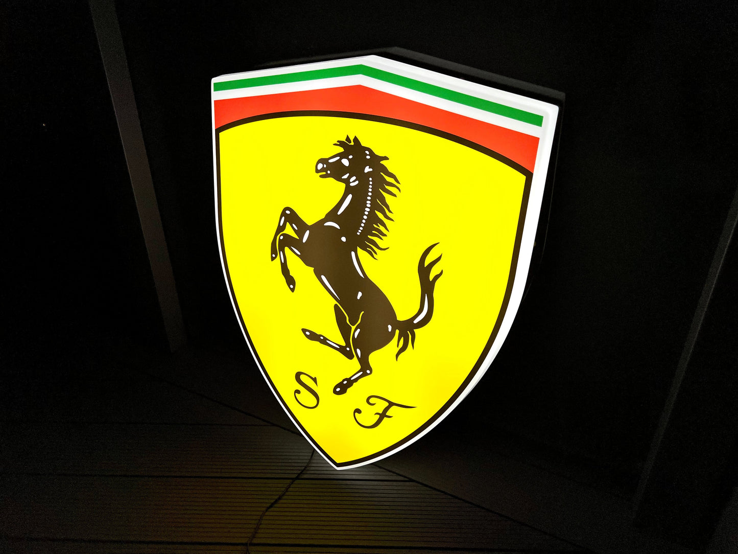 Ferrari Shield Illuminated Logo Sign