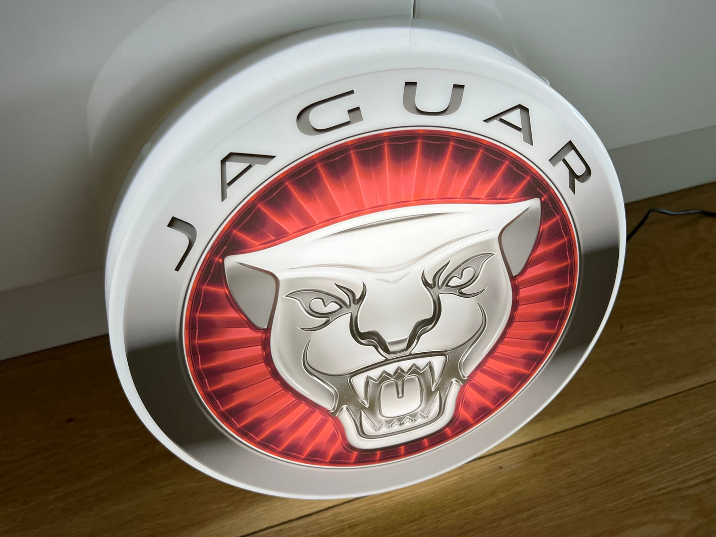 Jaguar Round Illuminated Logo Sign