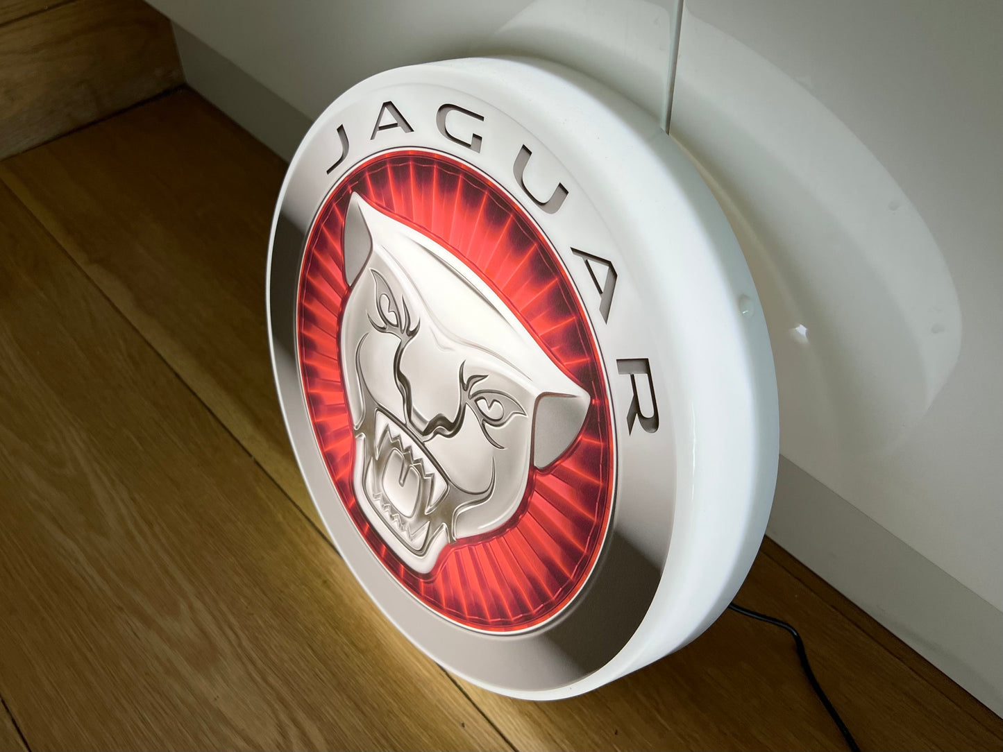 Jaguar Round Illuminated Logo Sign