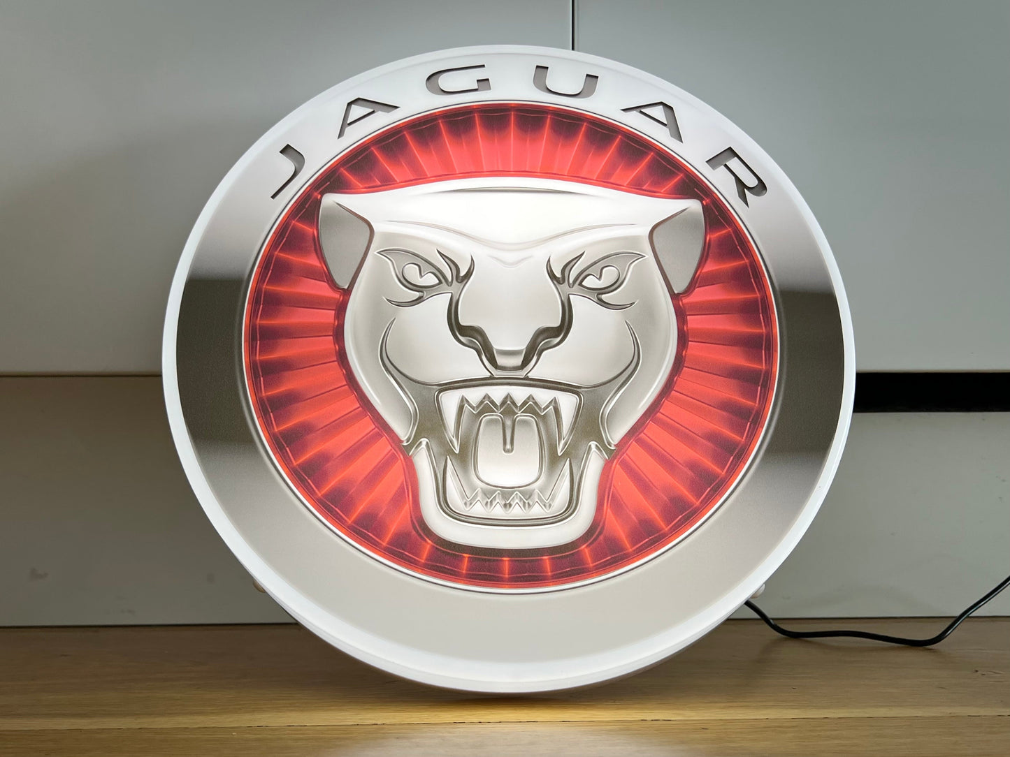 Jaguar Round Illuminated Logo Sign