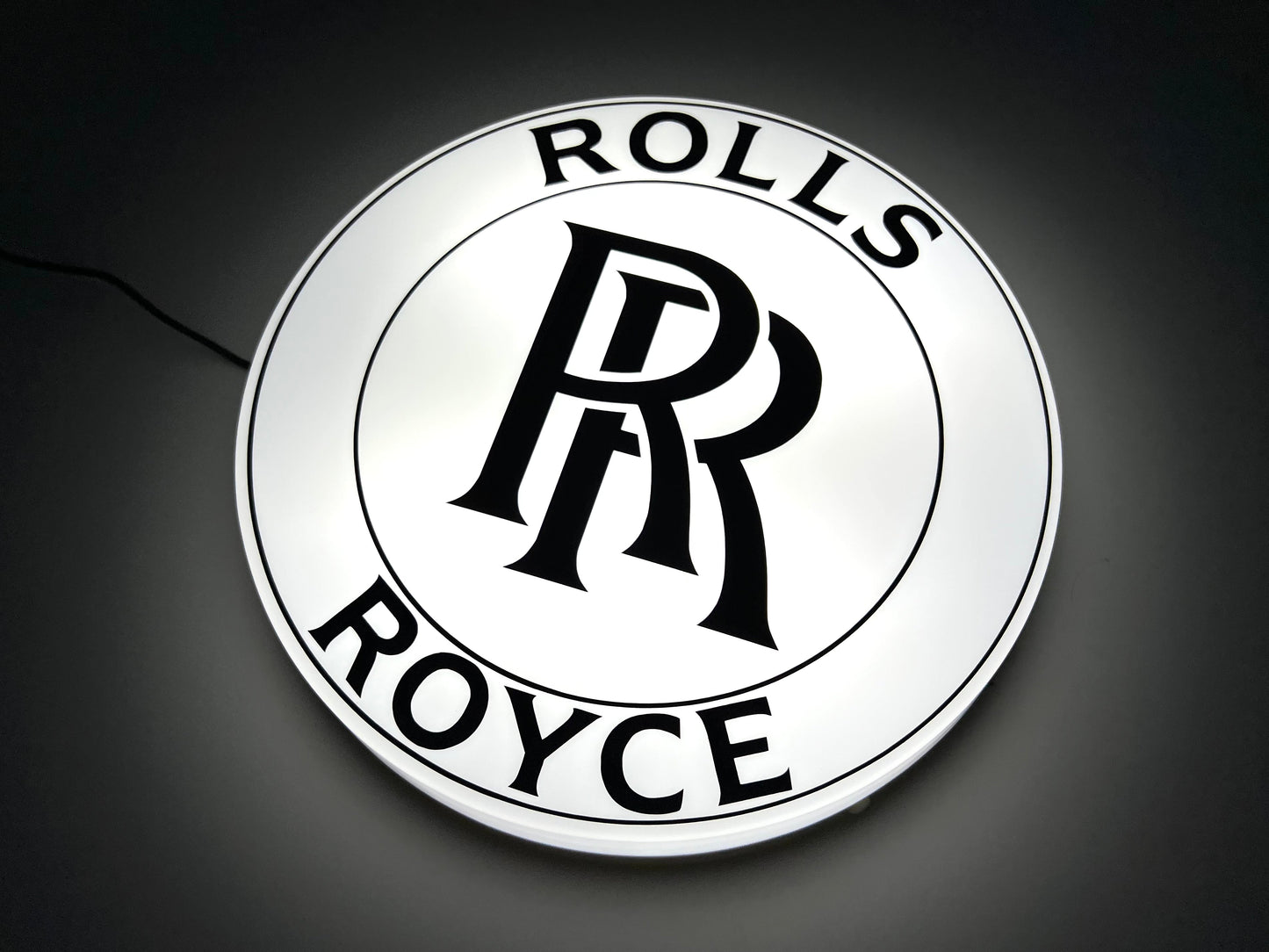 Rolls Royce Round Illuminated Logo Sign