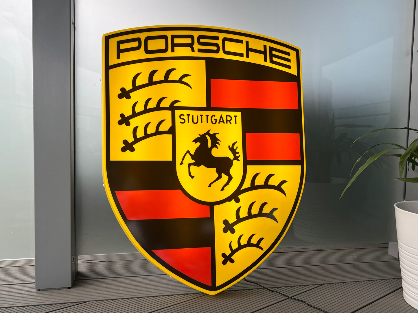 Porsche Crest Illuminated Sign