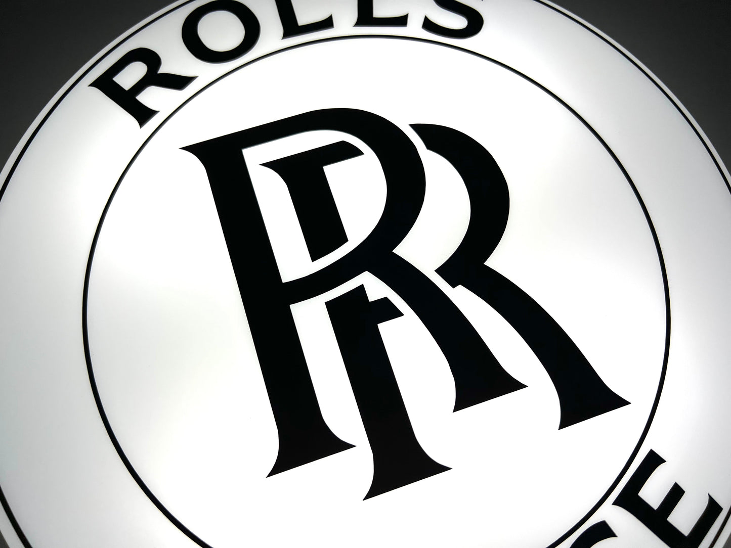 Rolls Royce Round Illuminated Logo Sign