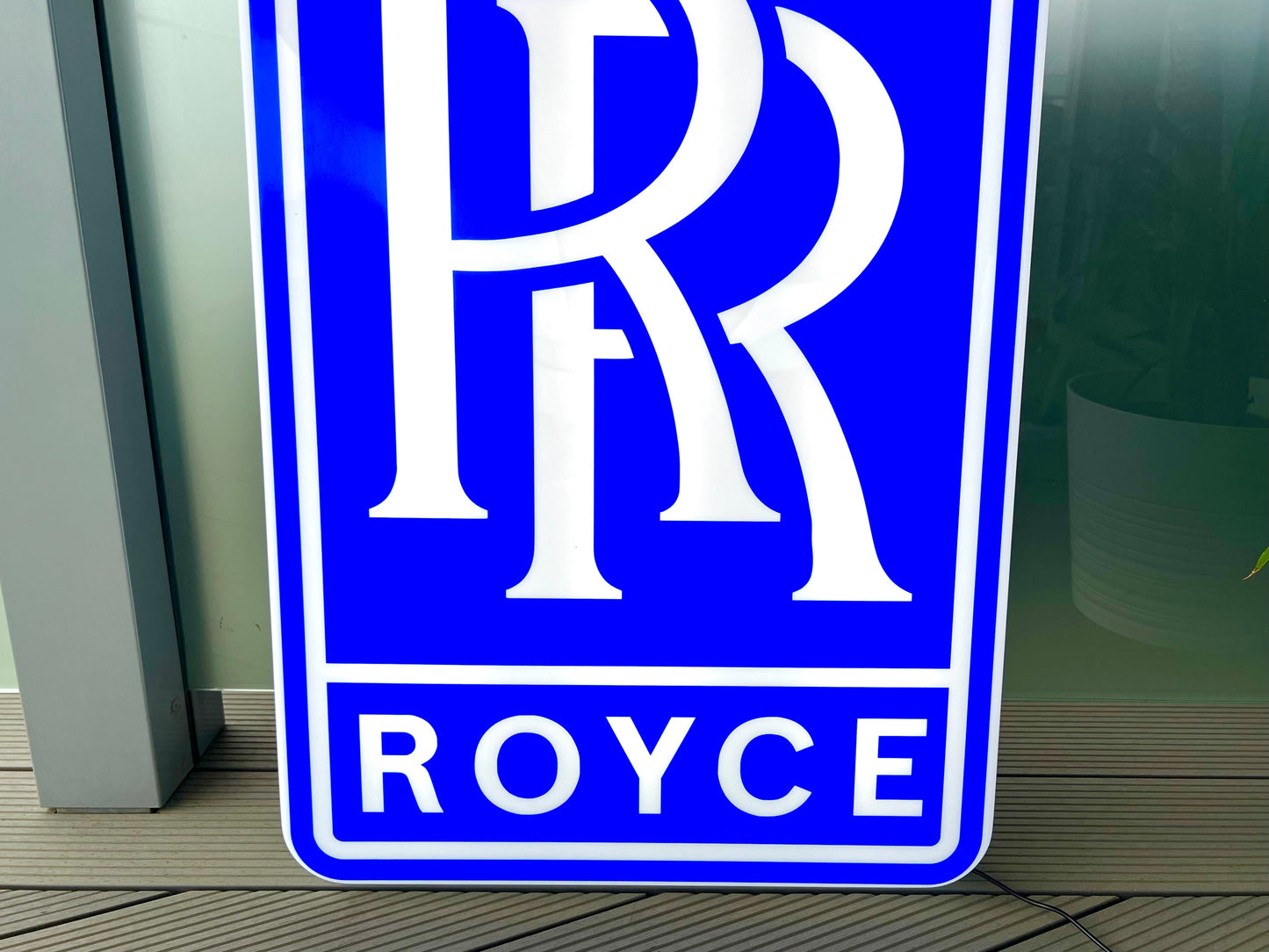 Rolls Royce Blue Illuminated Logo Sign