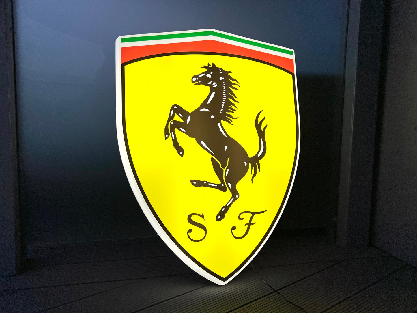 Ferrari Shield Illuminated Logo Sign