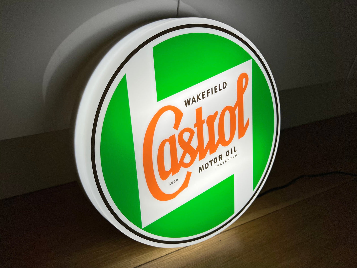Castrol Round Illuminated Logo Sign