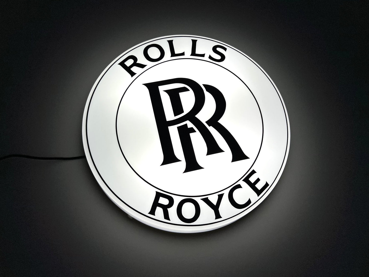 Rolls Royce Round Illuminated Logo Sign