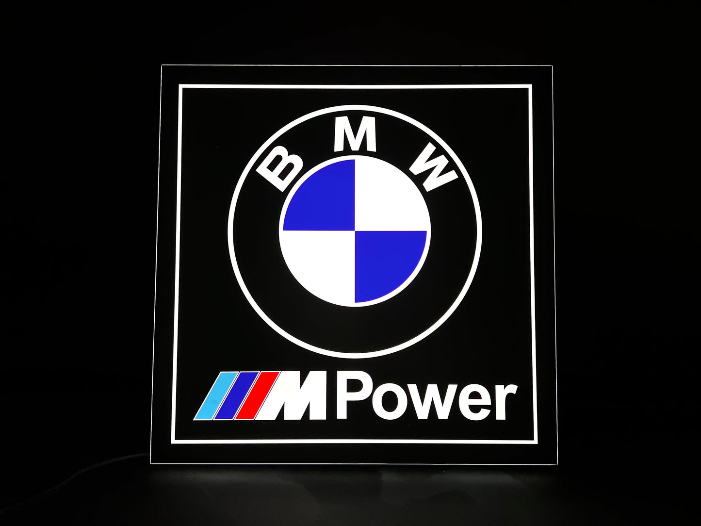 BMW M Power Illuminated Logo Sign