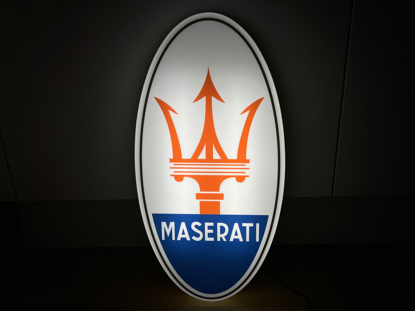 Maserati Illuminated Logo Sign