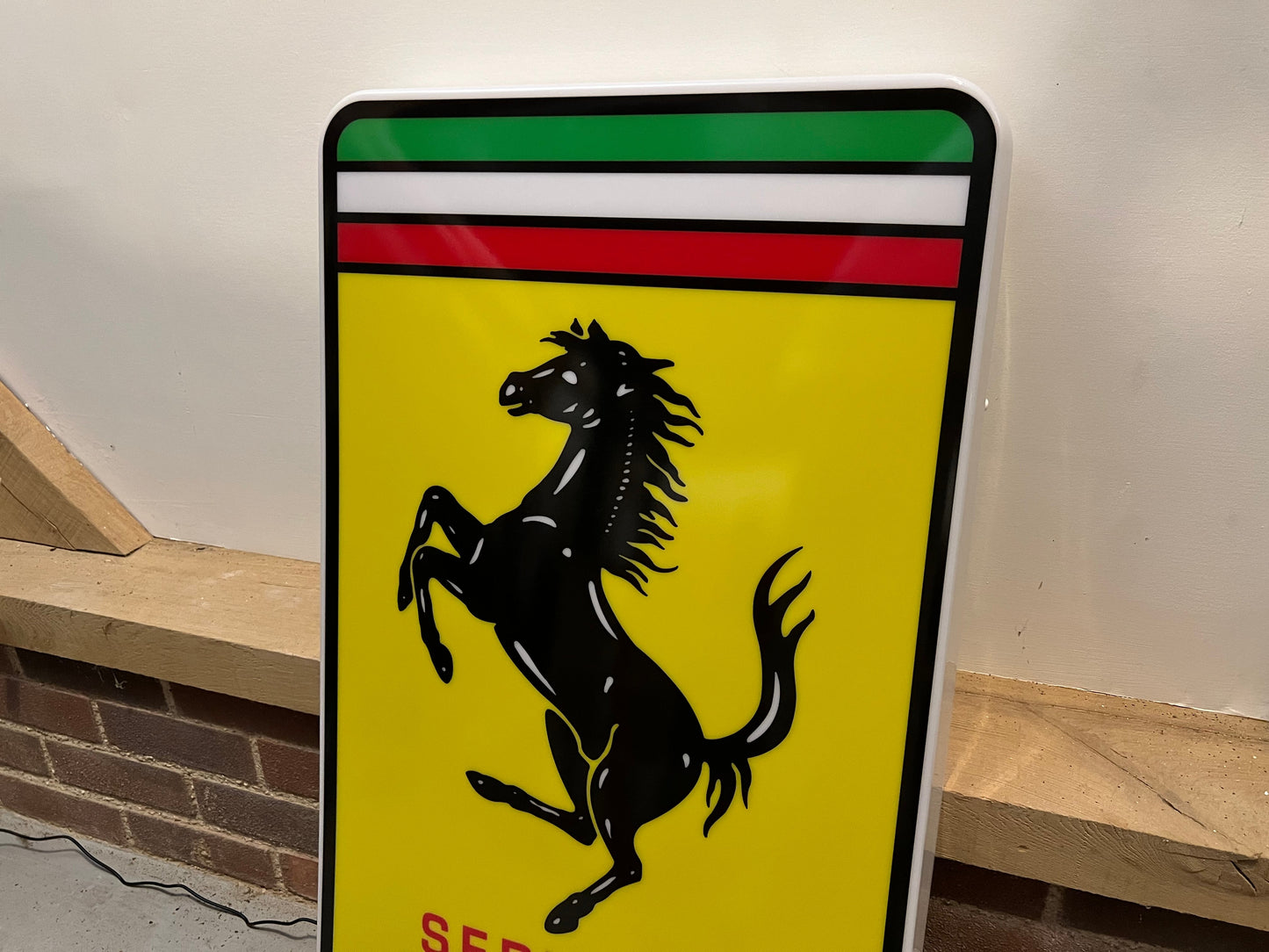 Ferrari Servizio Assistenza Illuminated Logo Sign