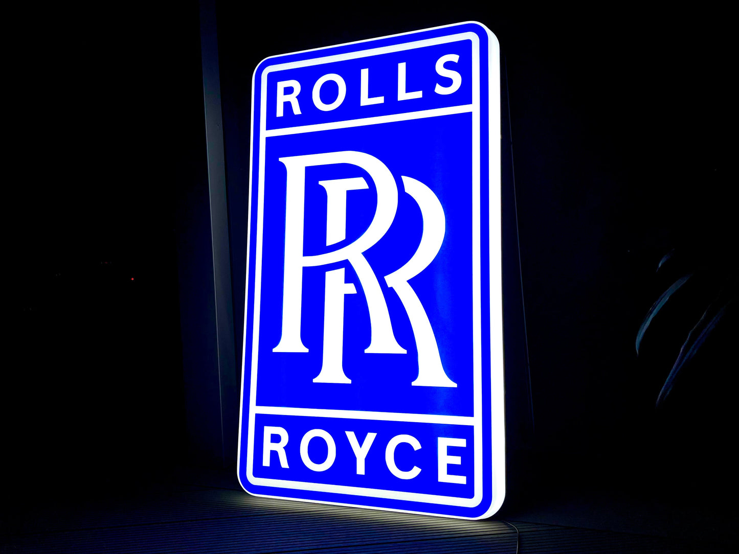 Rolls Royce Blue Illuminated Logo Sign