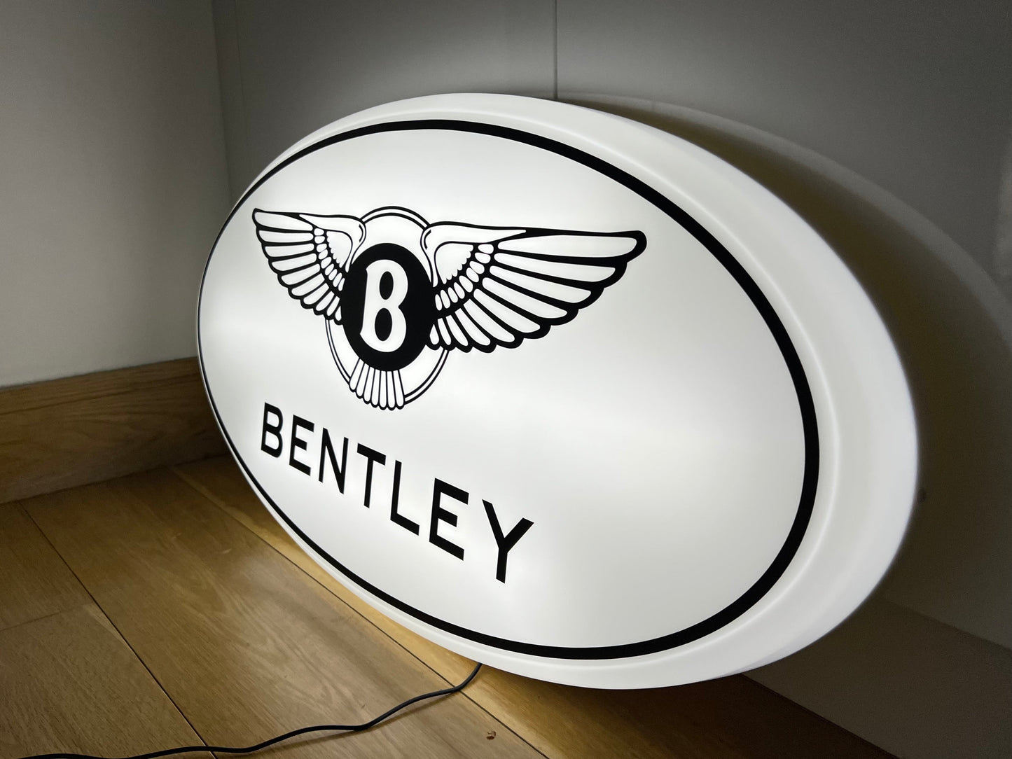 Bentley White Illuminated Logo Sign