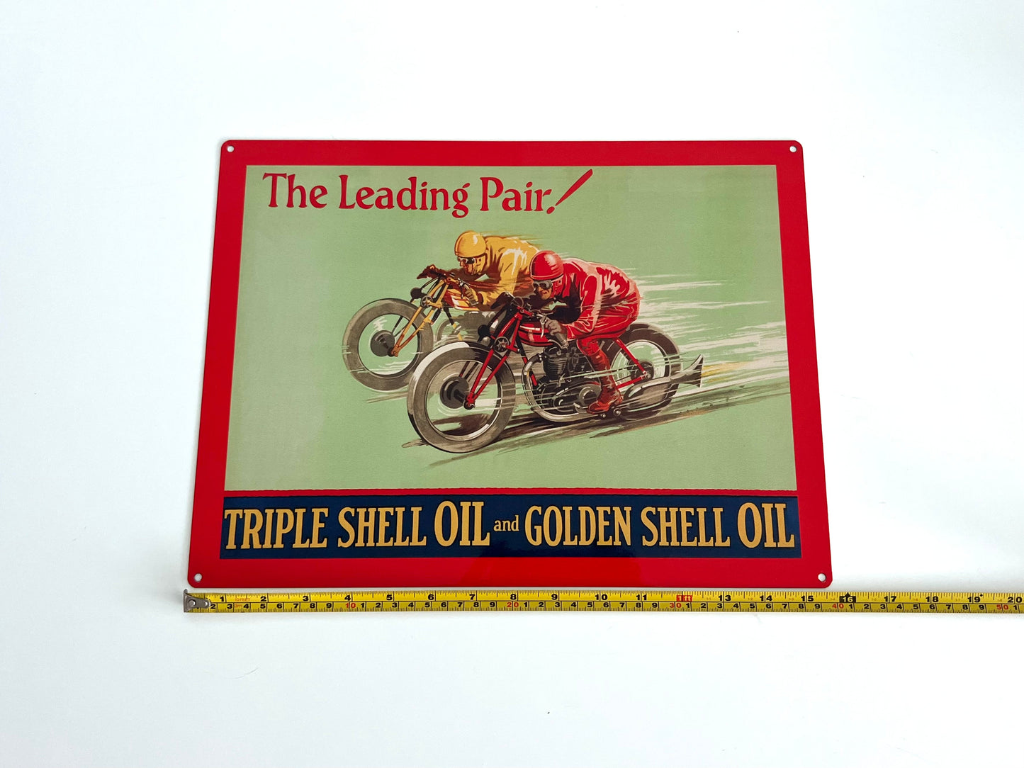 Shell Oil Leading Pair Metal Sign