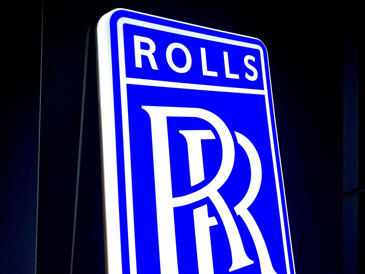 Rolls Royce Blue Illuminated Logo Sign