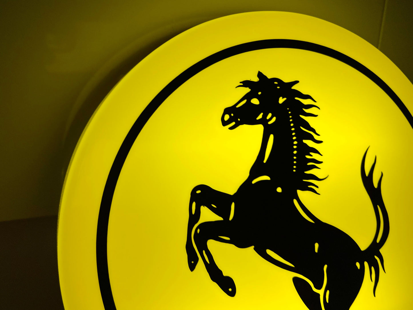 Ferrari Round Illuminated Logo Sign
