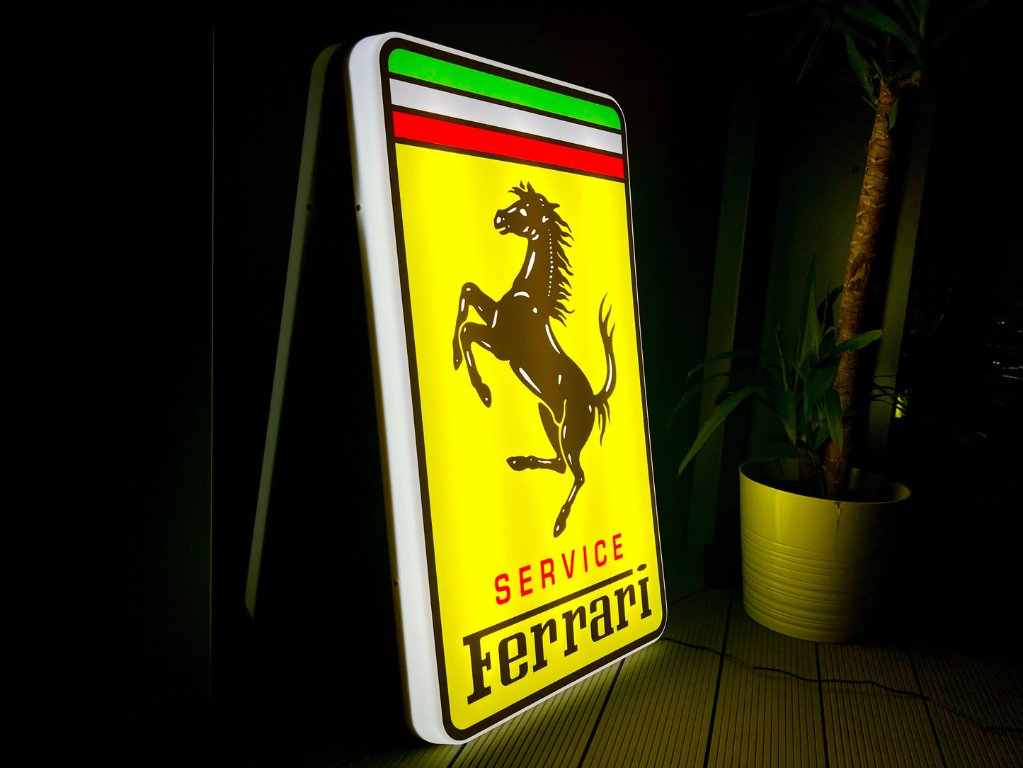 Ferrari Service Illuminated Logo Sign