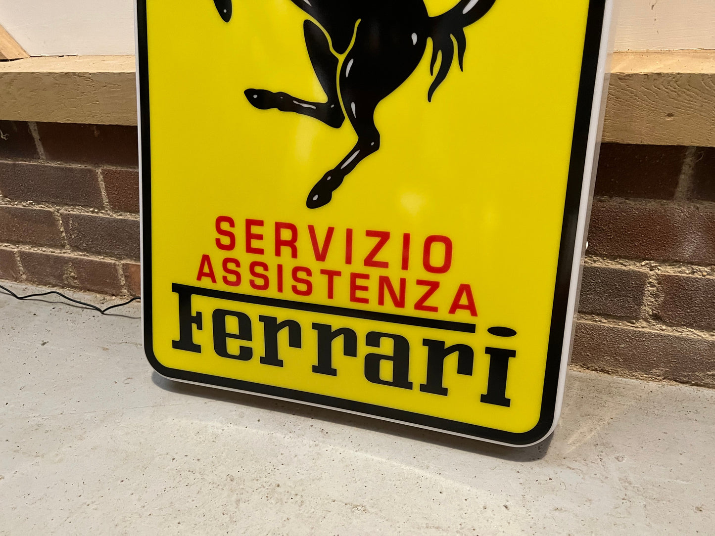 Ferrari Servizio Assistenza Illuminated Logo Sign