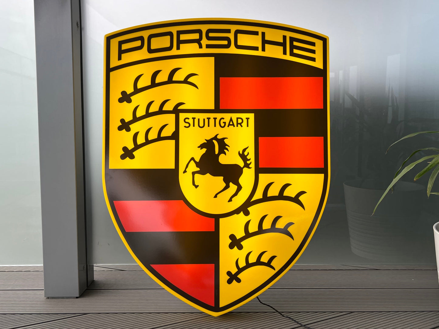 Porsche Crest Illuminated Sign
