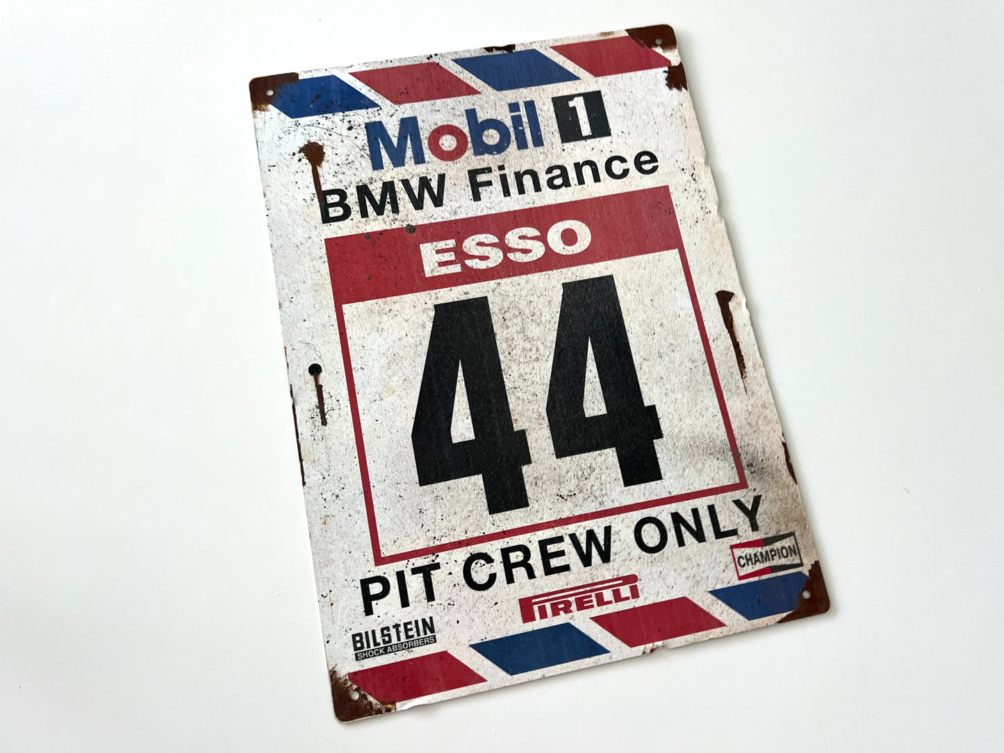 BMW Mobil 1 Esso Vintage Metal Sign