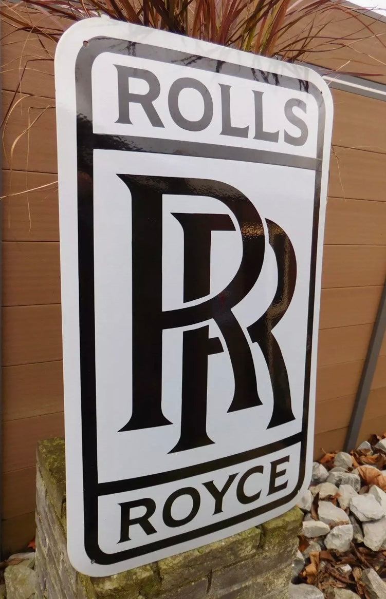 Rolls Royce Enamel Sign