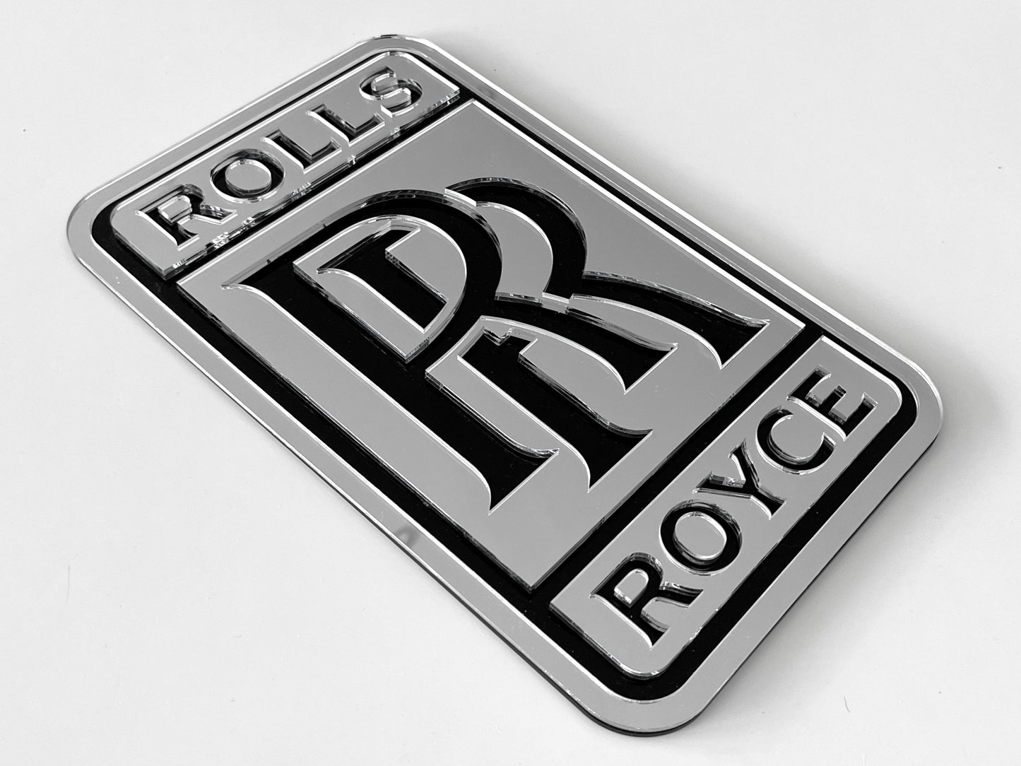 Rolls Royce Silver Acrylic Logo Sign