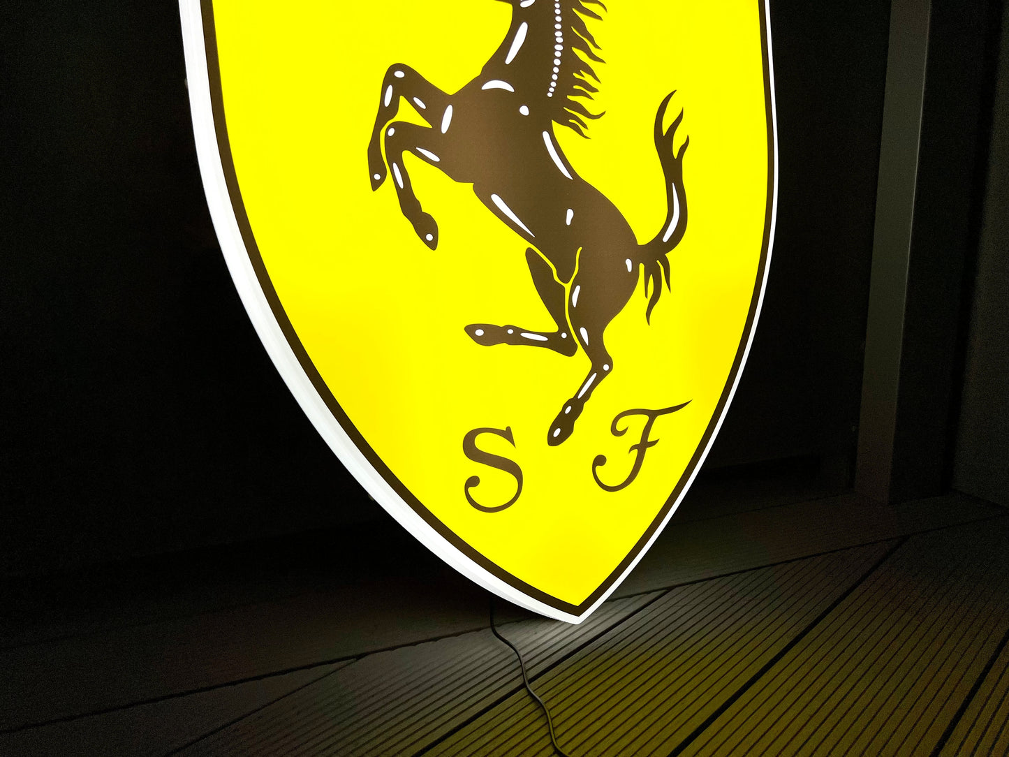 Ferrari Shield Illuminated Logo Sign