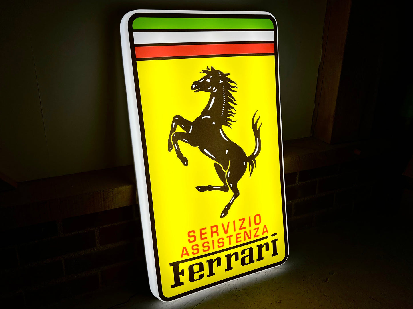 Ferrari Servizio Assistenza Illuminated Logo Sign