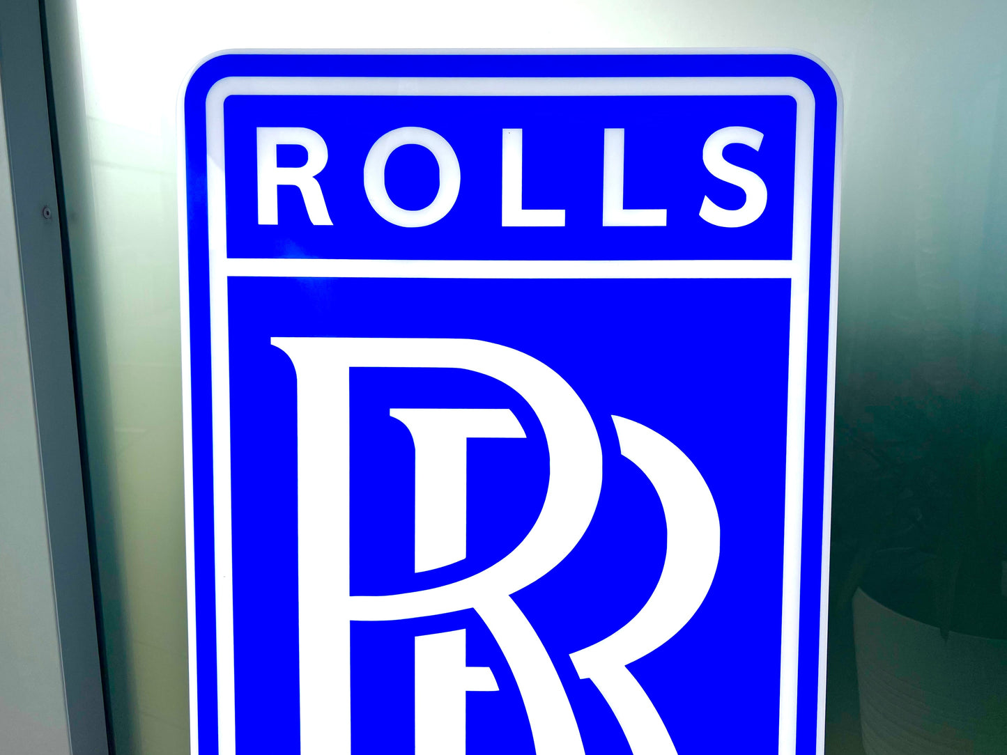 Rolls Royce Blue Illuminated Logo Sign