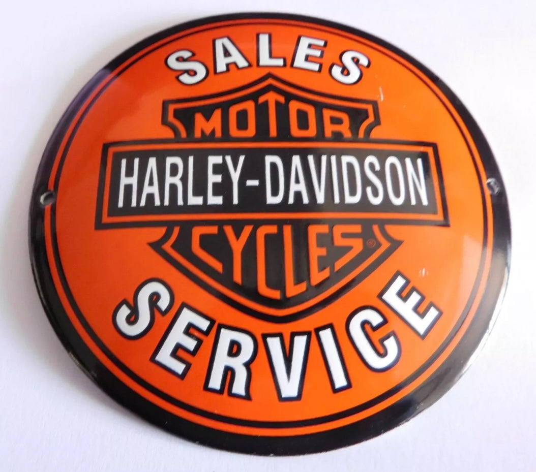 Harley Davidson Motorcycles Enamel Sign