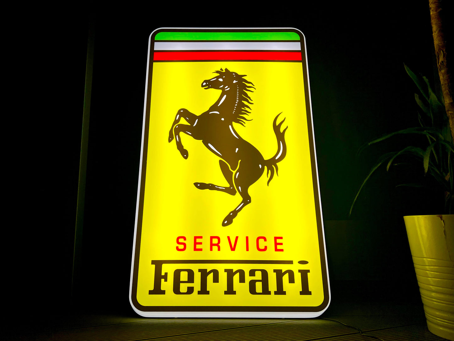 Ferrari Service Illuminated Logo Sign