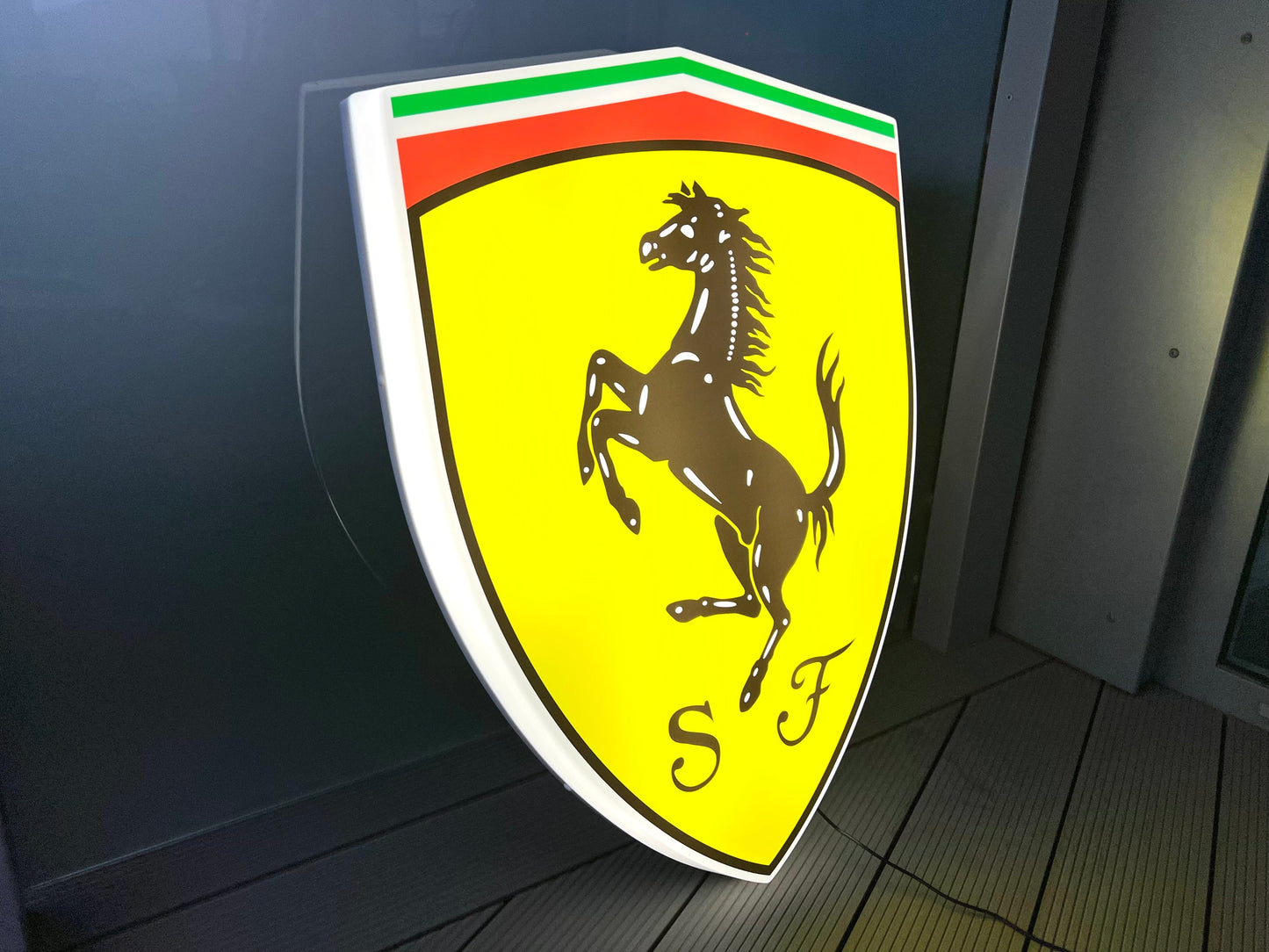 Ferrari Shield Illuminated Logo Sign