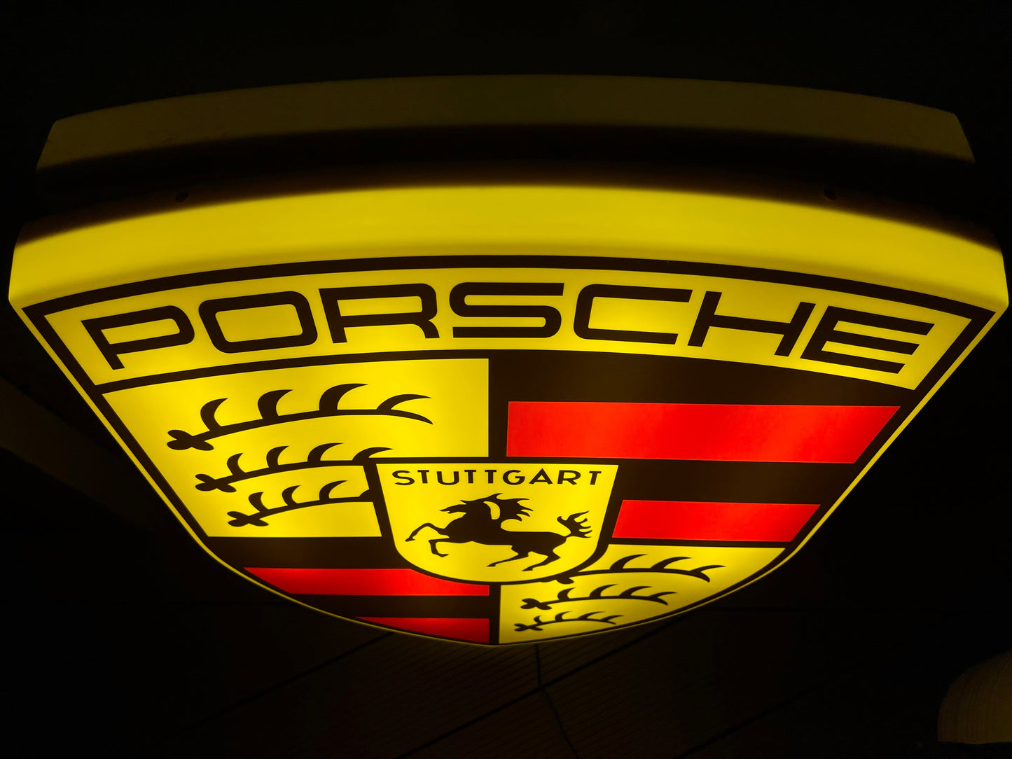 Porsche Crest Illuminated Sign