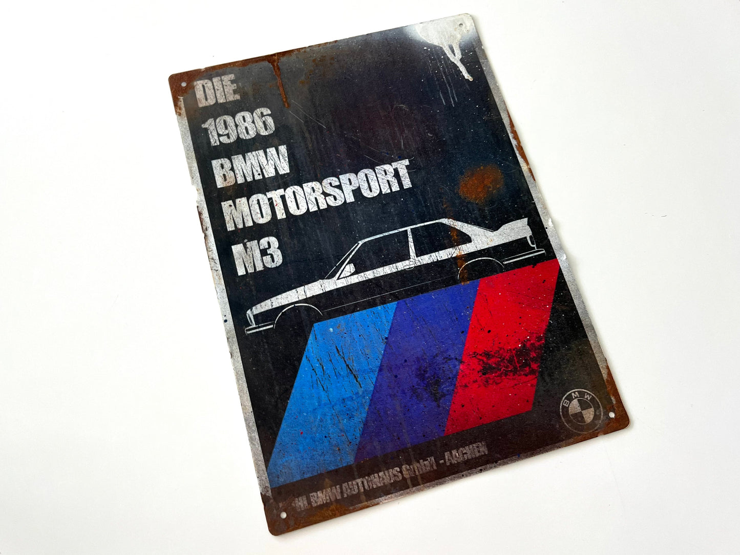BMW M3 Vintage Metal Sign