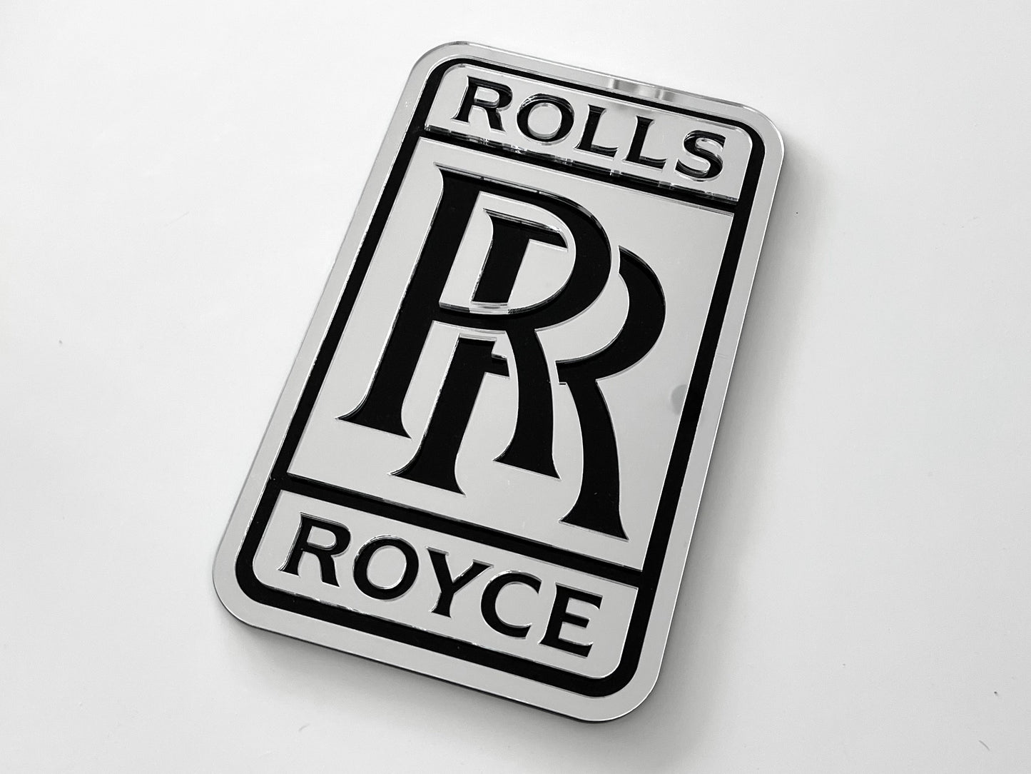 Rolls Royce Silver Acrylic Logo Sign