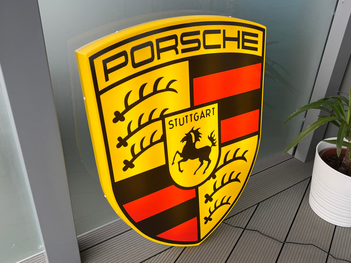 Porsche Crest Illuminated Sign