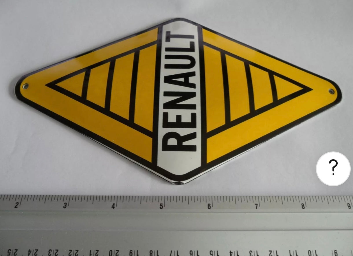 Renault Enamel Sign