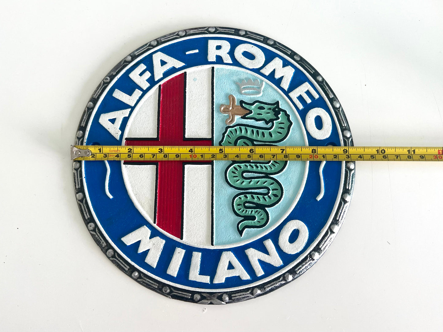 Alfa Romeo Round Cast Iron Sign