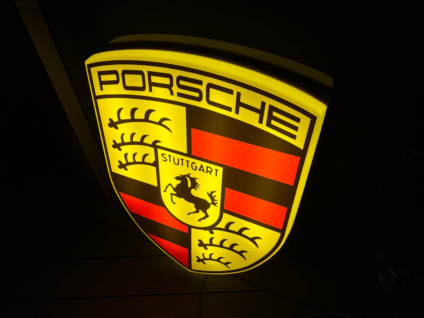 Porsche Crest Illuminated Sign