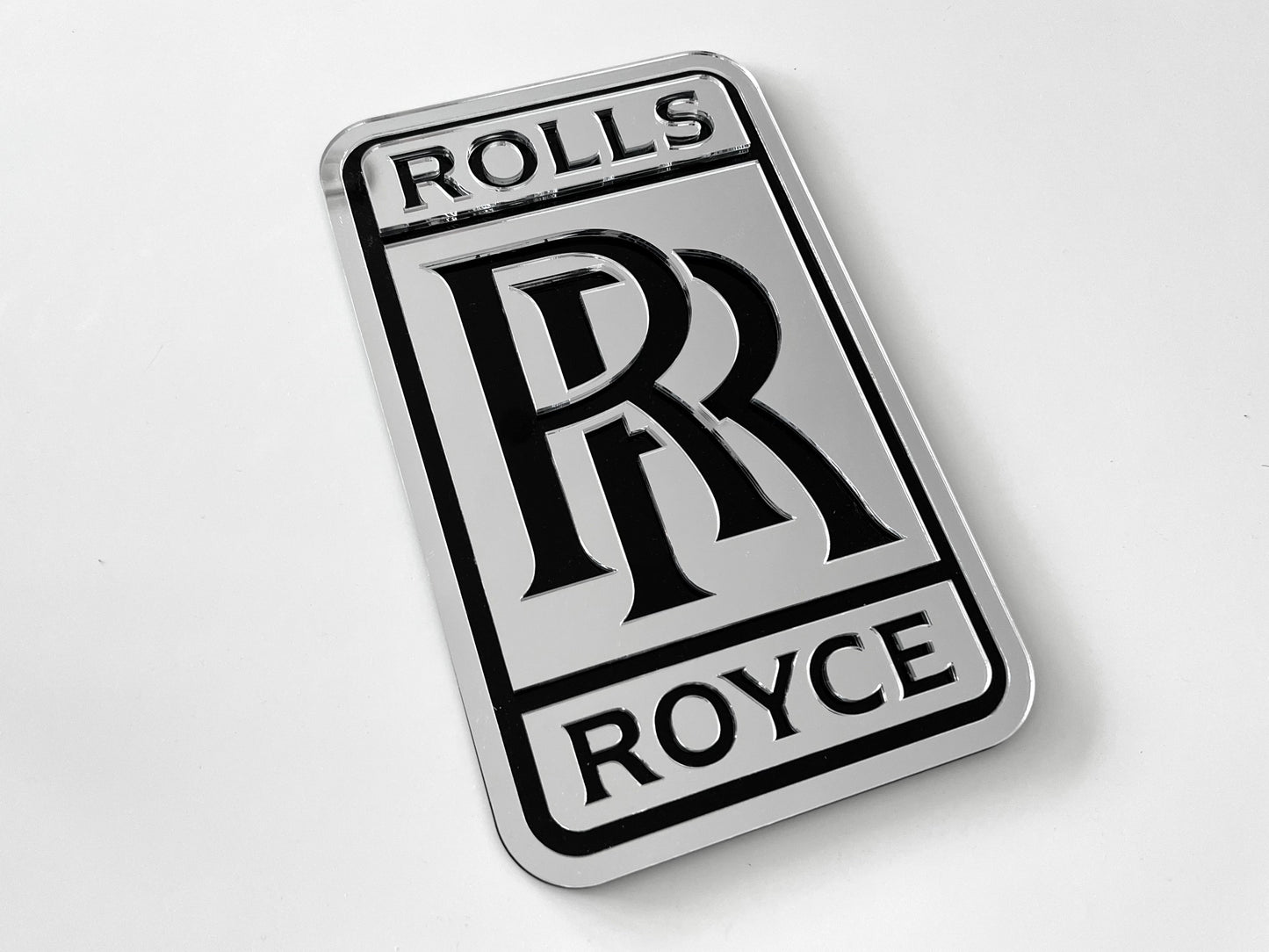 Rolls Royce Silver Acrylic Logo Sign